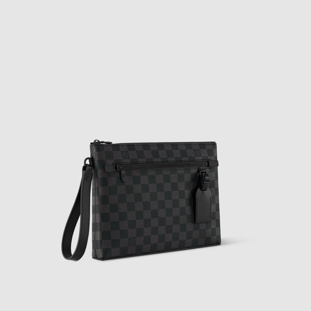 Túi Louis Vuitton Takeoff Pouch Damier Graphite Nam Đen